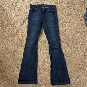 7 For All Mankind Women's Indigo Flare Jeans